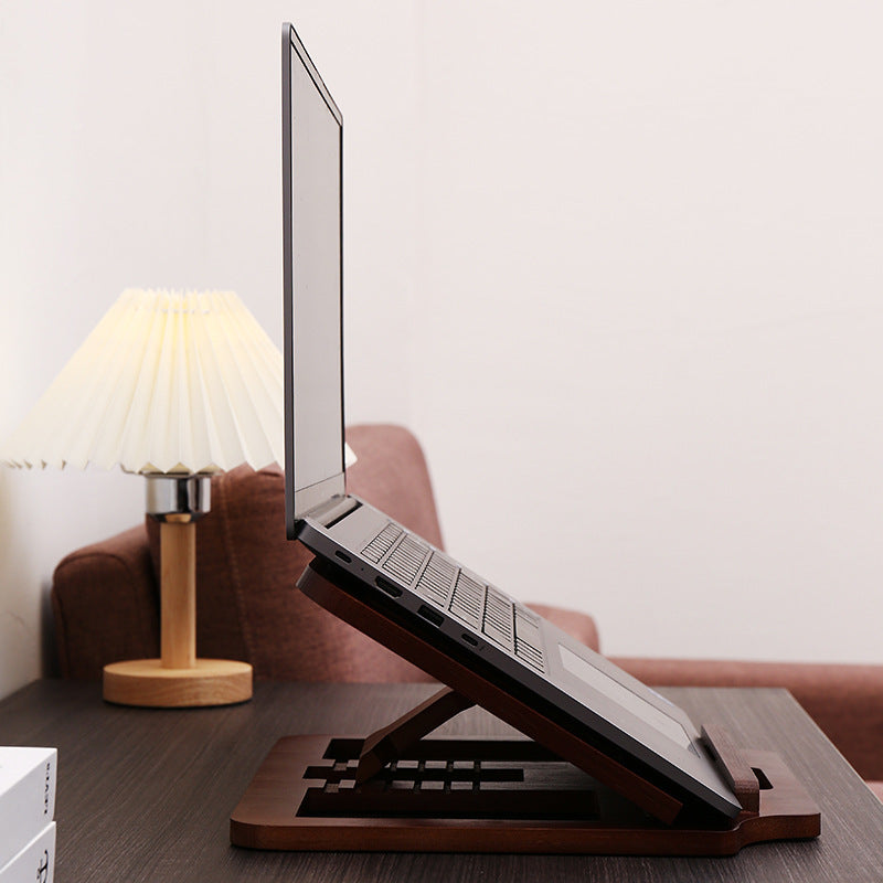 Foldable Bamboo Laptop Stand – Adjustable, Portable & Cooling