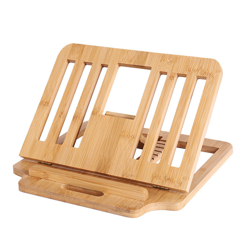 Foldable Bamboo Laptop Stand – Adjustable, Portable & Cooling