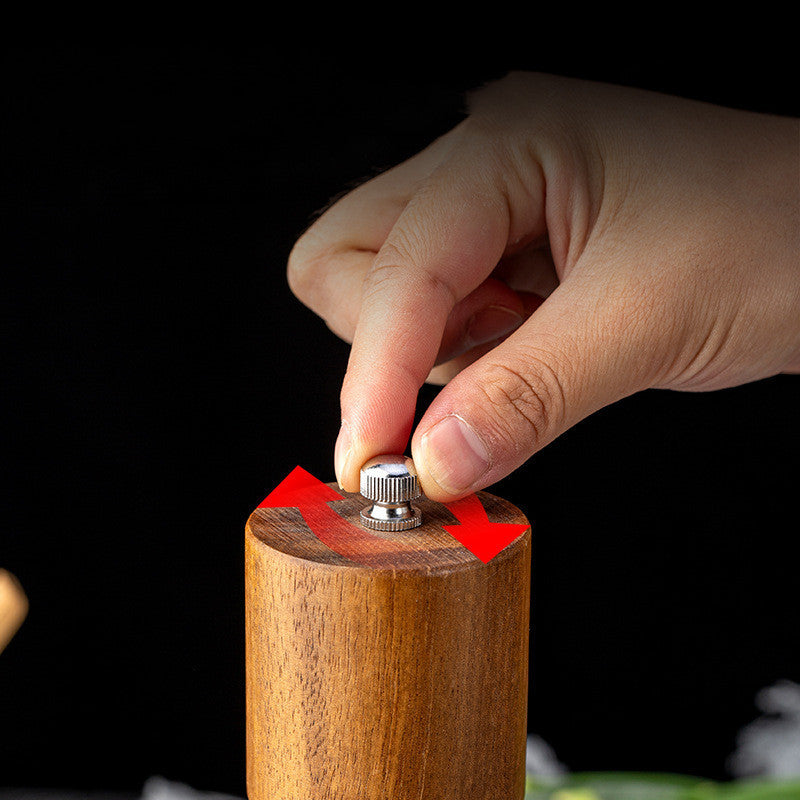 Acacia Wood Pepper & Salt Grinder – Handcrafted with Ceramic Core