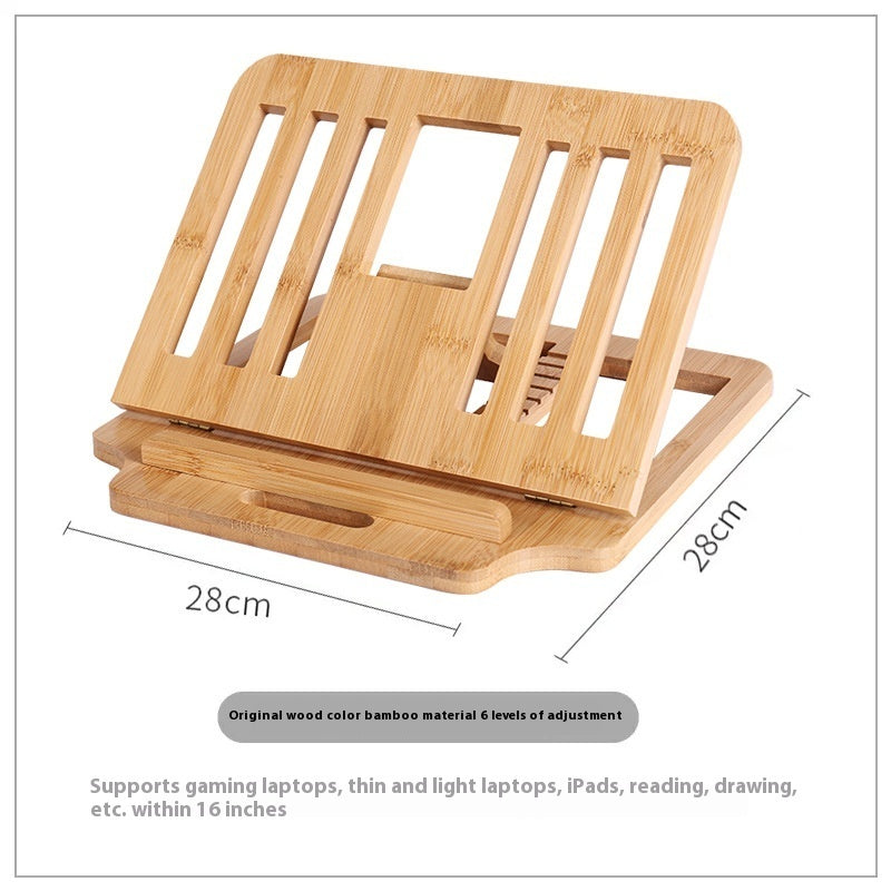 Foldable Bamboo Laptop Stand – Adjustable, Portable & Cooling