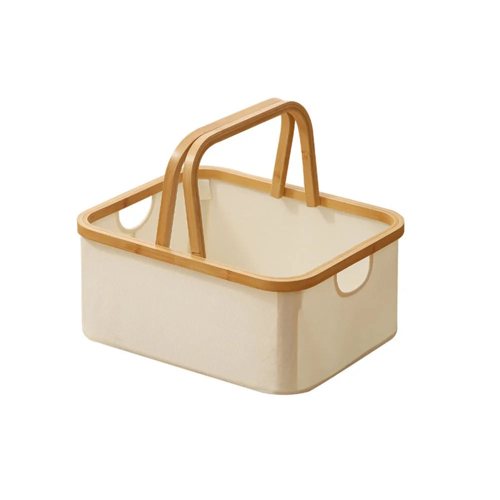 Collapsible Bamboo Laundry Hamper with Lid – Large Capacity, Foldable