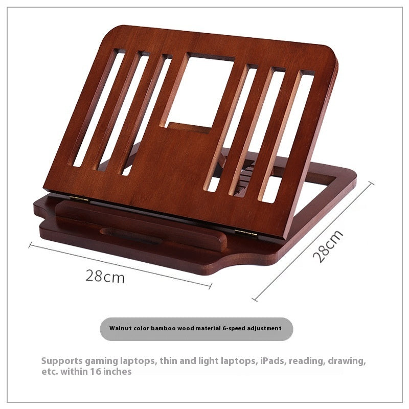 Foldable Bamboo Laptop Stand – Adjustable, Portable & Cooling