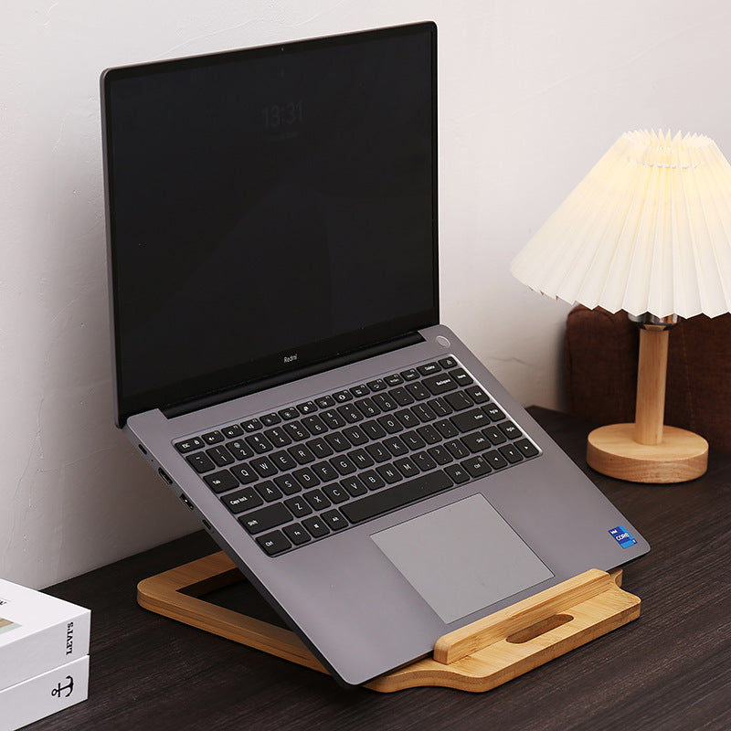 Foldable Bamboo Laptop Stand – Adjustable, Portable & Cooling